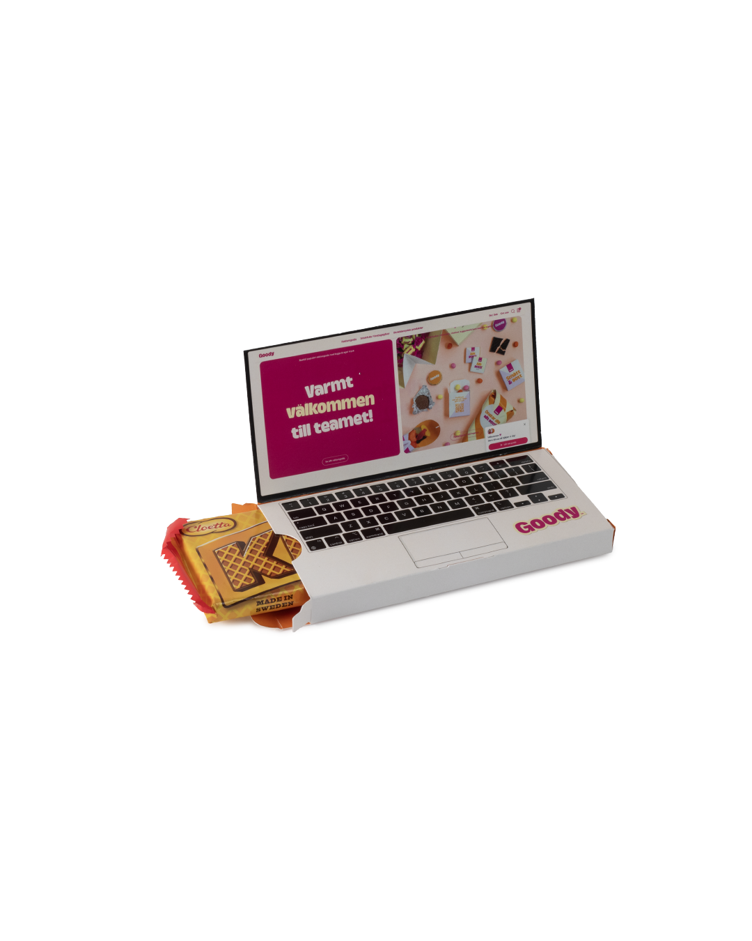 Laptop med kexchoklad