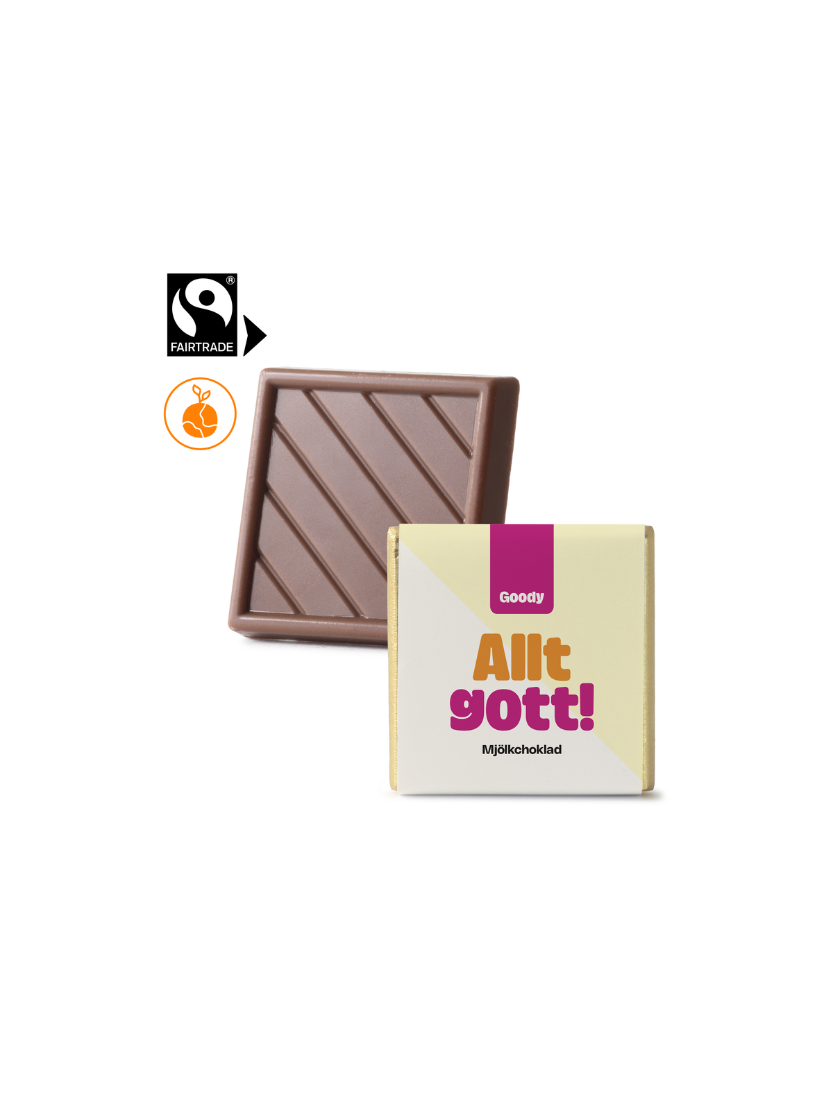 Chokladkvadrater 5g Eko & Fairtrade Standard