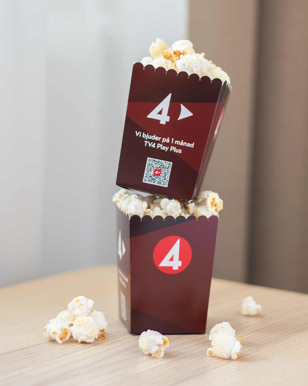 Popcornbägare liten - Tom/Plano