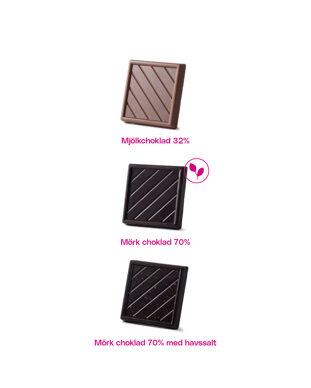 Chokladkvadrater 5g Standard